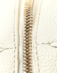Grained Calfskin Palazzo Bowler White