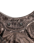 Metallic Agneau Arena Le Cagole Shoulder Bag XS Dark Bronze