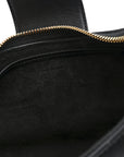 Smooth Calfskin Medium Strap Ava Triomphe Shoulder Bag Black