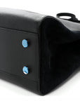 Grained Calfskin Medium Rive Gauche Cabas Black