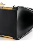GG Supreme Monogram Small Osiride Top Handle Bag Black Gold