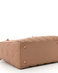 Ultra Matte Calfskin Cannage Medium Lady D1OR Beige