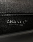 Metallic Lambskin Quilted Crystal Medium Boy Flap Grey