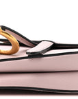 Grained Calfskin Mini Saddle Bag Light Pink