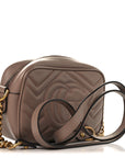 Calfskin Matelasse Mini GG Marmont Chain Shoulder Bag Porcelain Rose