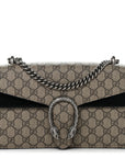 GG Supreme Monogram Small Dionysus Shoulder Bag Black