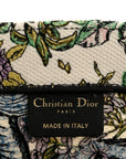 Canvas Embroidered Large D-Constellation Book Tote Latte Multicolor