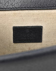 GG Supreme Monogram Textured Dollar Calfskin Small Rectangular Dionysus Shoulder Bag Beige Blue