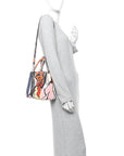 Canvas Graffiti Floral Printed Medium Lady D1OR Multicolor