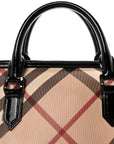 Nova Check Patent Small Chester Bowling Bag Black