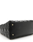 Lambskin Cannage Medium Lady D1OR Black