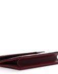 Calfskin Matelasse Chevron Monogram Envelope Chain Wallet Rouge Merlot