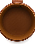 Calfskin Triomphe Canvas Medium Tambour Bag Tan
