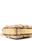 Snakeskin Mini Lady D1OR Beige Gold