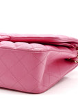 Caviar Quilted Medium Double Flap Pink