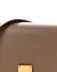 Liege Calfskin Medium Classic Box Flap Bag Taupe