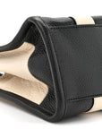 Grained Calfskin Small The Tote Bag Ivory Black