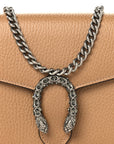 Dollar Calfskin Crystal Mini Dionysus Chain Wallet Natural Tan Black Diamond