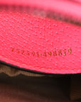 GG Supreme Monogram Textured Dollar Calfskin Web Ophidia Small Crossbody Bag Beige Ebony Fuchsia