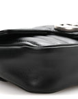 Calfskin Matelasse Aria Super Mini GG Marmont Shoulder Bag Black