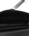 Grained Calfskin Saddle Bag Black