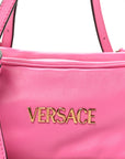 Lambskin Tag Bowling Bag Pink