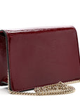 Crinkled Patent Mini Dionysus Shoulder Bag Rosso Ancora Red