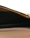 Grain De Poudre Matelasse Chevron Monogram Envelope Chain Wallet Dark Beige