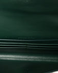 Nappa Intrecciato Long Andiamo Top Handle Clutch Emerald Green