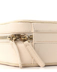 Caviar Quilted Small CC Filigree Vanity Case White