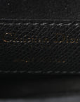 Grained Calfskin Mini Saddle Bag Black