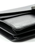 Pebbled Calfskin Small Dionysus Shoulder Bag Black