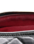 Aged Calfskin Quilted Small Gabrielle Hobo Black