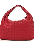 Nappa Intrecciato Small Veneta Hobo Cassis