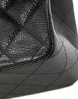 Caviar Quilted Small Double Flap Black