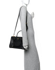 Saffiano Small Galleria Double Zip Tote Black