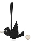 Epsom Chevre Mysore Swift Alligator Lizard Birdy Bag Charm Black