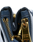 Saffiano Small Galleria Double Zip Tote Cobalto