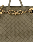 Nappa Intrecciato Small Andiamo With Chain Shoulder Bag Travertine