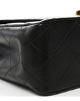 Lambskin Quilted Jumbo Single Flap Black