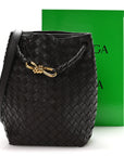 Nappa Intrecciato Small Andiamo Bucket Bag Fondant