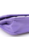 Caviar Quilted Wallet On Chain WOC Purple