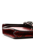 Snakeskin Mini Dionysus Shoulder Bag Red