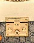 GG Supreme Monogram Calfskin Small Padlock Shoulder Bag Beige Mystic White Sun Oil