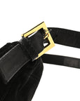 Suede Mama Baguette Black