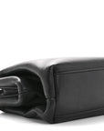Calfskin Small The Point Triangle Bag Black