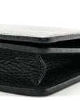Calfskin Mini GG Marmont Chain Wallet Black