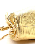 Metallic Bark Calfskin The Mini Pouch Gold