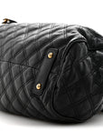 Calfskin Quilted Stam Black