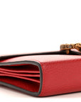 Calfskin Mini Dionysus Chain Wallet Hibiscus Red